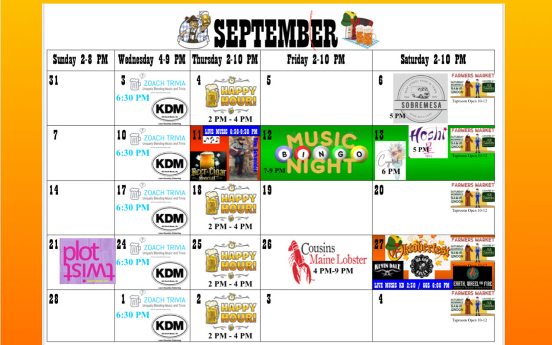 September Event Calendar