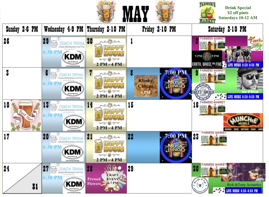 May Calendar of Events