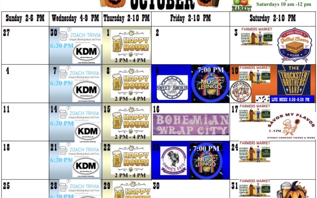 October Event Calendar
